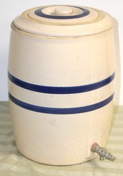 Blue And White Vintage Pottery Water Cooler