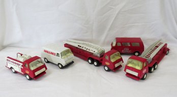 A Grouping Of Vintage Tonka Emergency Vehicle Metal Toys