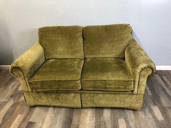 Velvet Upholstered Love Seat