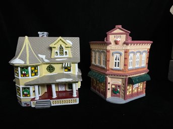 Department 56 Snow Village Bakery & Doctor's House With Boxes