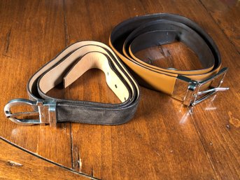 Two Nice Belts - SALVATORE FERRAGAMO - Size 36 And ERMENEGILDO ZEGNA - Reversible Size 38 - Both Great !