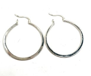 Lovely Sterling Silver Large Hoop Earrings