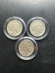 3 Buffalo Nickels 1926, 1927, 1928