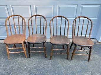 Set Of 4 Wood Chairs