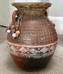 A Large South American Earthenware Vase