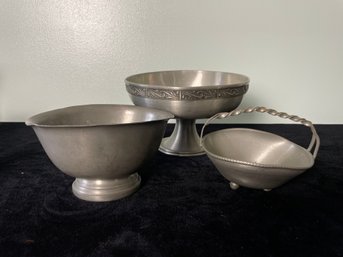 Decorative Revere Pewter Bowls