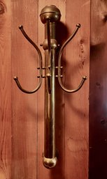 Brass Wall Mounted Coat/Hat Rack