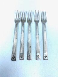 5 Vintage Lobster Forks From Hilton Hotels By International Silver