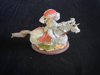 Design Toscano Medieval Charging Knight And Horse Sculpture