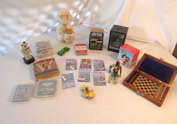 Novelty Items Galore Mini Chess Banks & Red Sox Pins Cards