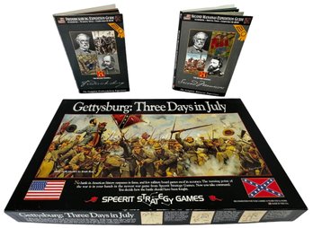 Gettysburg : Three Days In July Game & Pair Of History Channel  Guidebook, Walking Tour & CD ROM