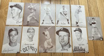 Original 1940s/1950s EXHIBIT ARCADE Baseball Cards- Hall Of Famers Throughout