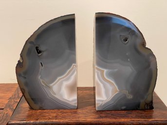 Agate Geode Bookends- A Pair