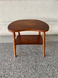 Vintage Solid Wood 2 Tier Spindle Style Low Kidney Table