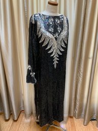 Sequined Silk Dress