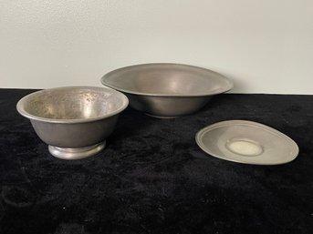 3 Pewter Bowls