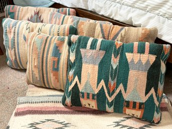 Southwestern Throw Pillows And A Runner