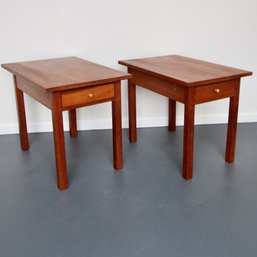 Single Drawer Cherry End Table Set Of 2