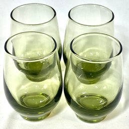 Vintage Tempo Green Juice Glasses By Libbey