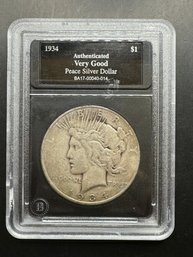 1934-D Silver Peace Dollar