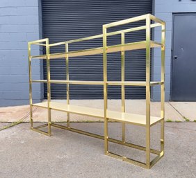 Vintage Italian Brass And Lacquer Room Divider Etagere