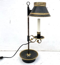 A Vintage Tole Painted Table Lamp