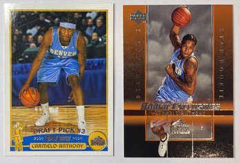 Lot Of (2) 2003 Carmelo Anthony Rookie Cards Topps And Upper Deck