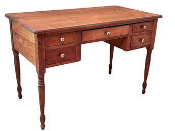 Antique Wood Kneehole Desk / Dressing Table With  Dovetail Drawers.