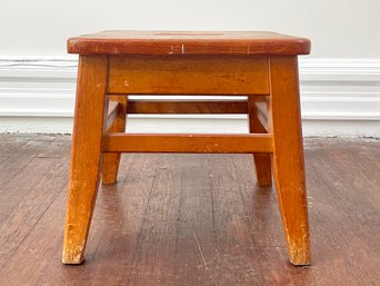 A Vintage Oak Footstool