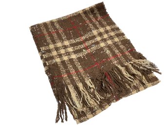 Authentic Burberry Scarf, Merino Blend  With Fringe