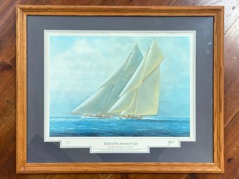 A Thompson America's Cup Lithograph 'Reliance' - Signed