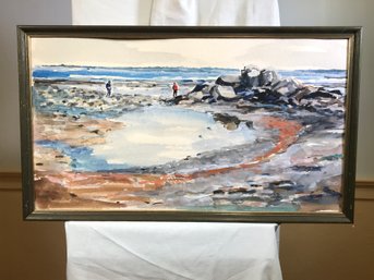 Original James Pascucci Painting Watercolor Seascape - Very Nice Painting - 30' X 18'