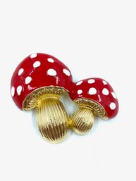 Large Mushroom Toadstool Brooch