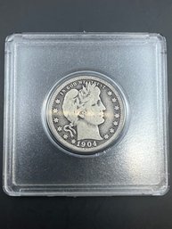 Beautiful 1904 Barber Silver Quarter