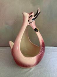 Vintage Pink Goose Planter