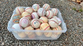 Collection Of Signed And Unsigned Baseballs