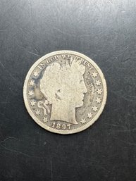 1897 Silver Barber Half Dollar