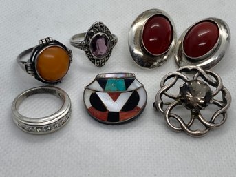 Vintage Estate Sterling Silver Jewelry Collection