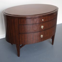 Barbara Barry Style Oval Nightstand