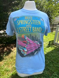 Authentic 1984 Bruce Springsteen Born In The USA Tour T-shirt  Back Side Shows 'upcoming Tours 84-85' Sz M