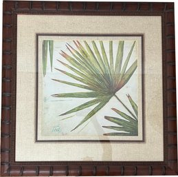 A Large Chinese Fan Palm Print, Signed DePinto