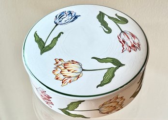 'Tiffany Tulips' Covered Vanity Jar