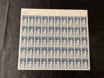 Babe Ruth Sheet Of 50 Stamps