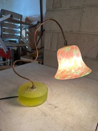 Retro Colored Glass Table Lamp