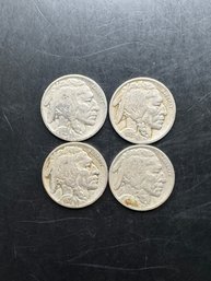 4 Buffalo Nickels 1926, 1927, 1928, 1929