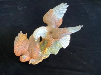 Antique Eagle And Bird Ceramic Figurine