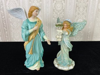 1998 Dreamsicles Winter Angel Figurine And Renaissance Angel Sculpture