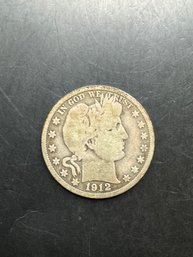 1912 Silver Barber Half Dollar