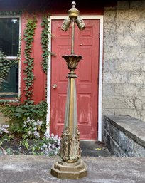 Empire Bronze & Crystal Table Lamp