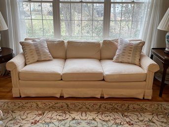 Hickory Kay Lyn Upholstered Three Seat Sofa With Rolled Arms